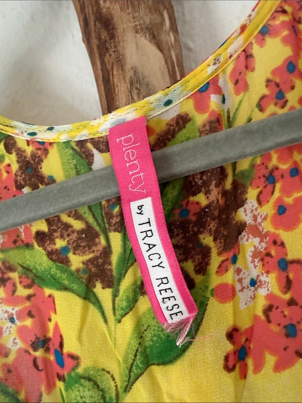 Plenty by Tracy Reese Yellow Floral Sheer Ruffle Flowy Maxi Dress Medium - Picture 2 of 8